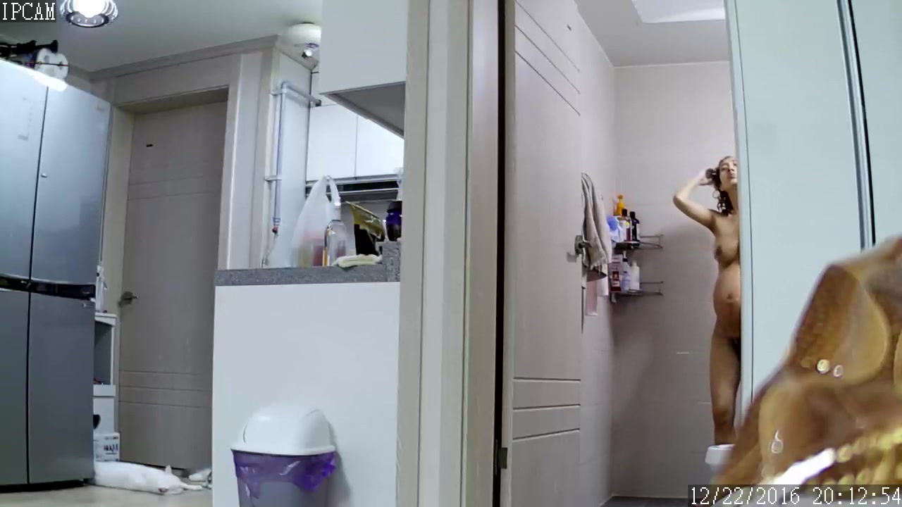 【全網推薦】360稀缺居家攝像頭黑客破解拍攝到的大奶孕婦洗澡全過程 720P高清原版