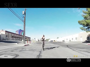 射入粉穴里
